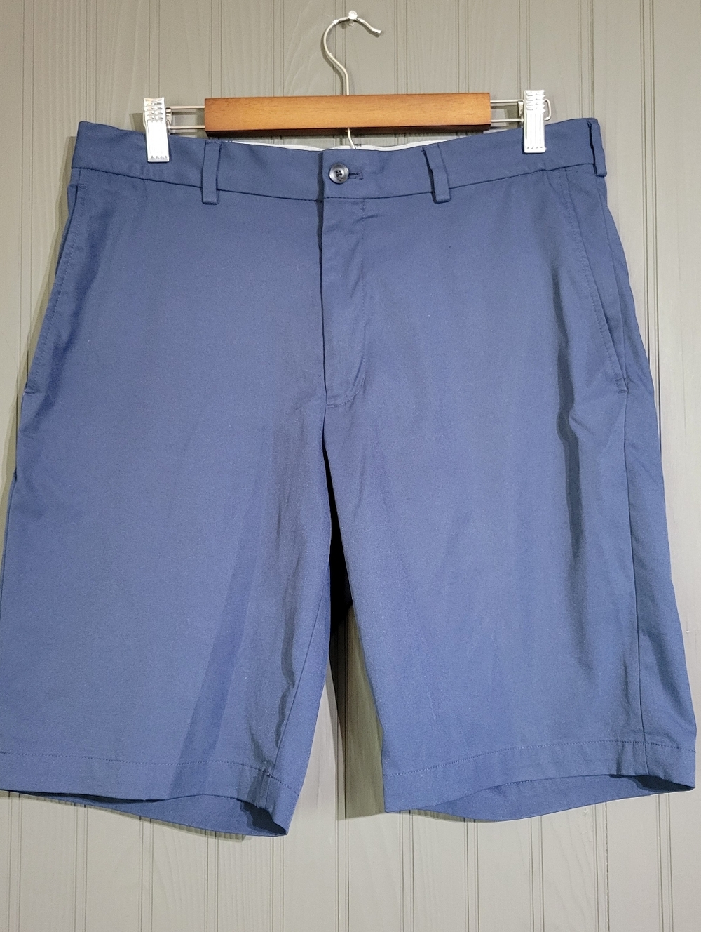 Walter Hagen 11 Majors Golf Shorts Chino Athletic Fit Flat Front Blue Men's 34